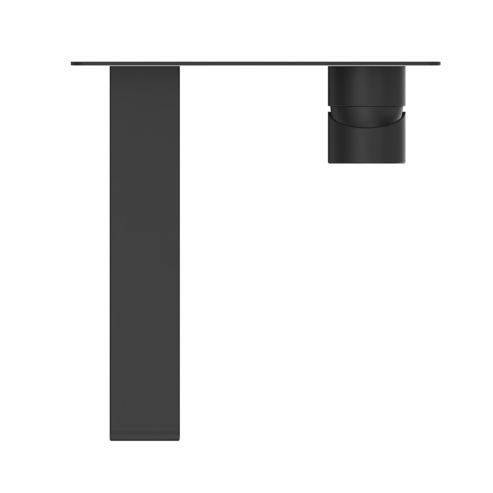 Beki Wall-Spout Combo - 1P - TRIM KIT ONLY in Black - front view