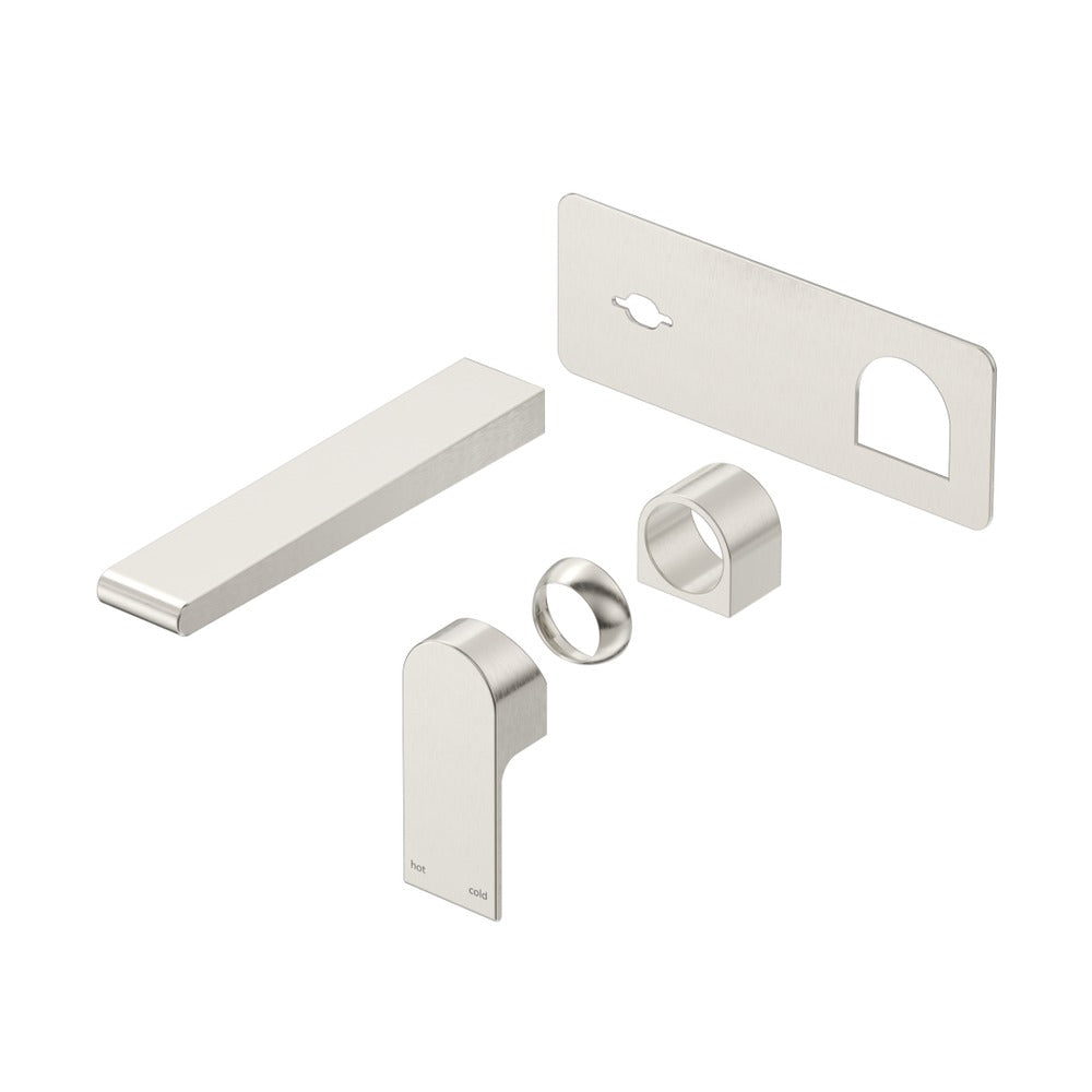 Beki Wall-Spout Combo - 1P - TRIM KIT ONLY in Brushed Nickel - close-up detail view