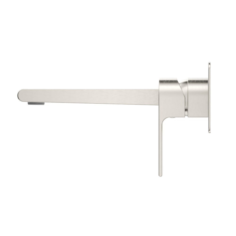 Beki Wall-Spout Combo - 1P - TRIM KIT ONLY in Brushed Nickel - side profile view