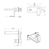 Beki Wall-Spout Combo - 1P - TRIM KIT ONLY in Chrome - alternative product view