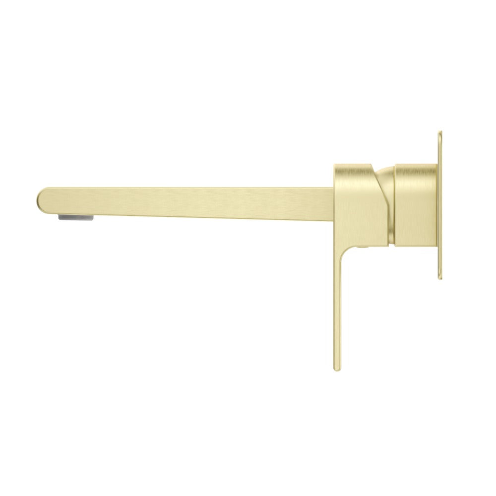 Beki Wall-Spout Combo - 1P - TRIM KIT ONLY in French Gold - side profile view