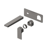 Beki Wall-Spout Combo - 1P - TRIM KIT ONLY in Gunmetal - finish and profile close-up