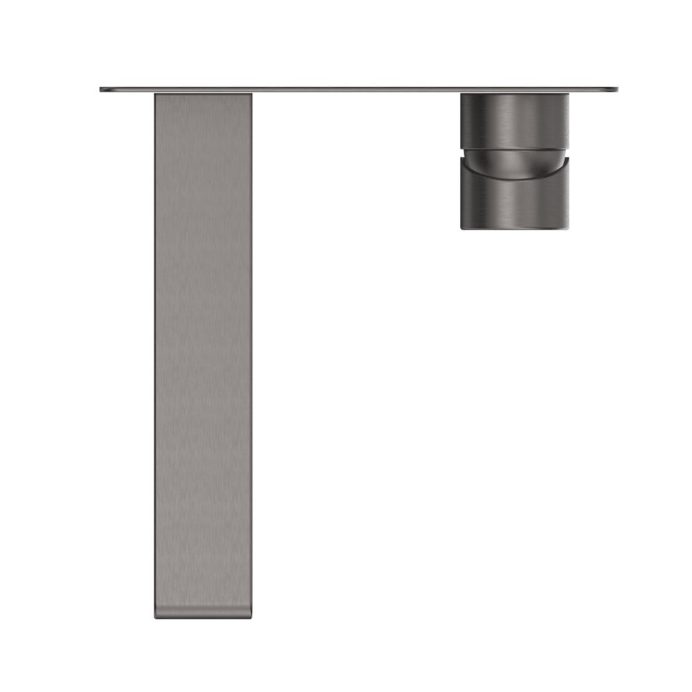 Beki Wall-Spout Combo - 1P - TRIM KIT ONLY in Gunmetal - front view