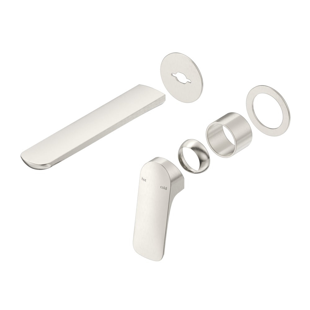 Kaza Wall-Spout Combo - 2P - TRIM KIT ONLY - Brushed Nickel