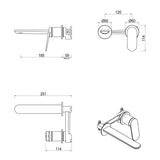 Lantra Wall-Spout Combo - 2P - TRIM KIT ONLY - Chrome
