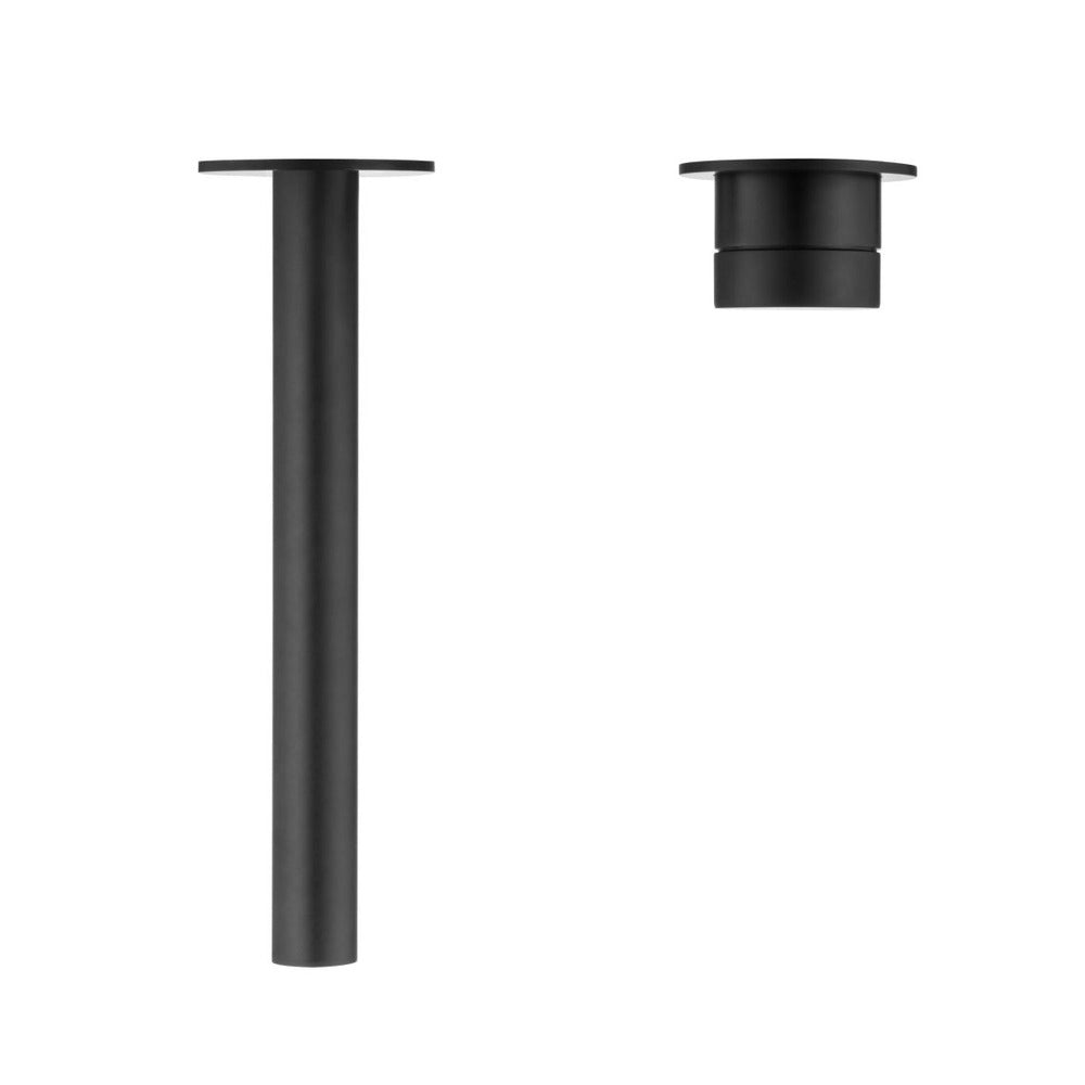 Mica Wall-Spout Combo - Straight Spout - 2P - TRIM KIT ONLY - Black