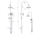 Bordeaux Shower Column Set - Matte Black