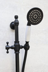 Bordeaux Shower On Rail - Matte Black