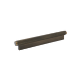 Momo Brighton Pull Handle 160mm in Dark Brushed Brass - side profile view