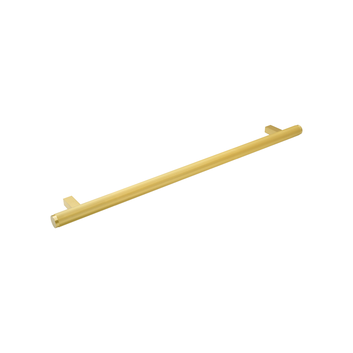 Momo Bellevue Lined Appliance Pull Solid Brass 416mm in Brushed Satin Brass - rear mounting detail
