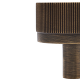 Momo Bellevue Lined Knob Solid Brass 35mm in Bronze - side profile view