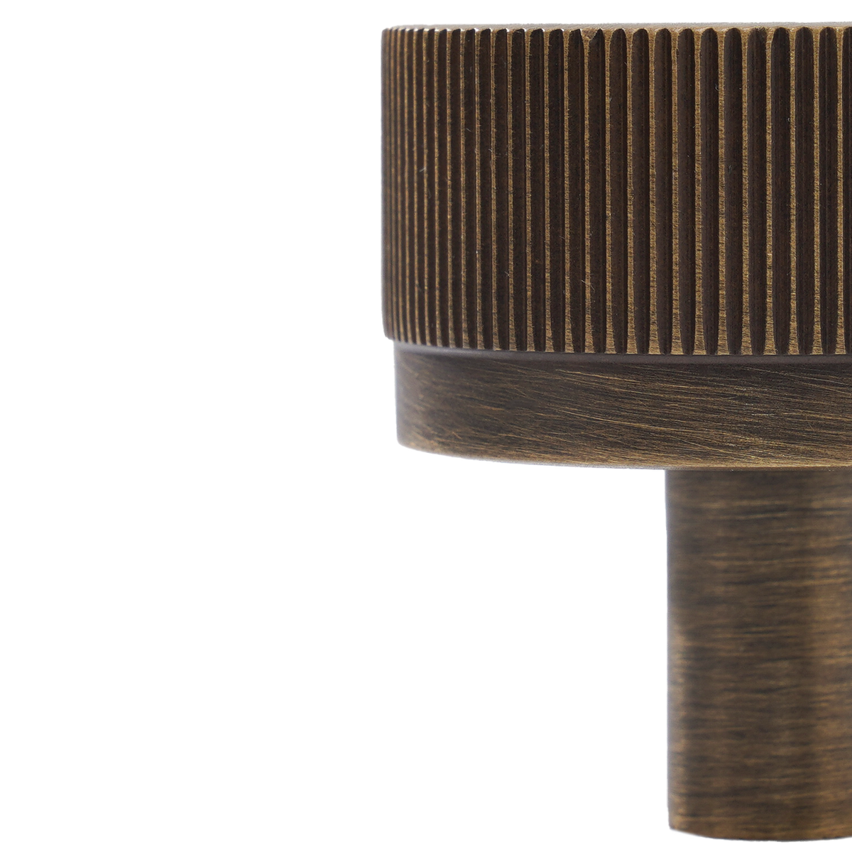 Momo Bellevue Lined Knob Solid Brass 35mm in Bronze - side profile view