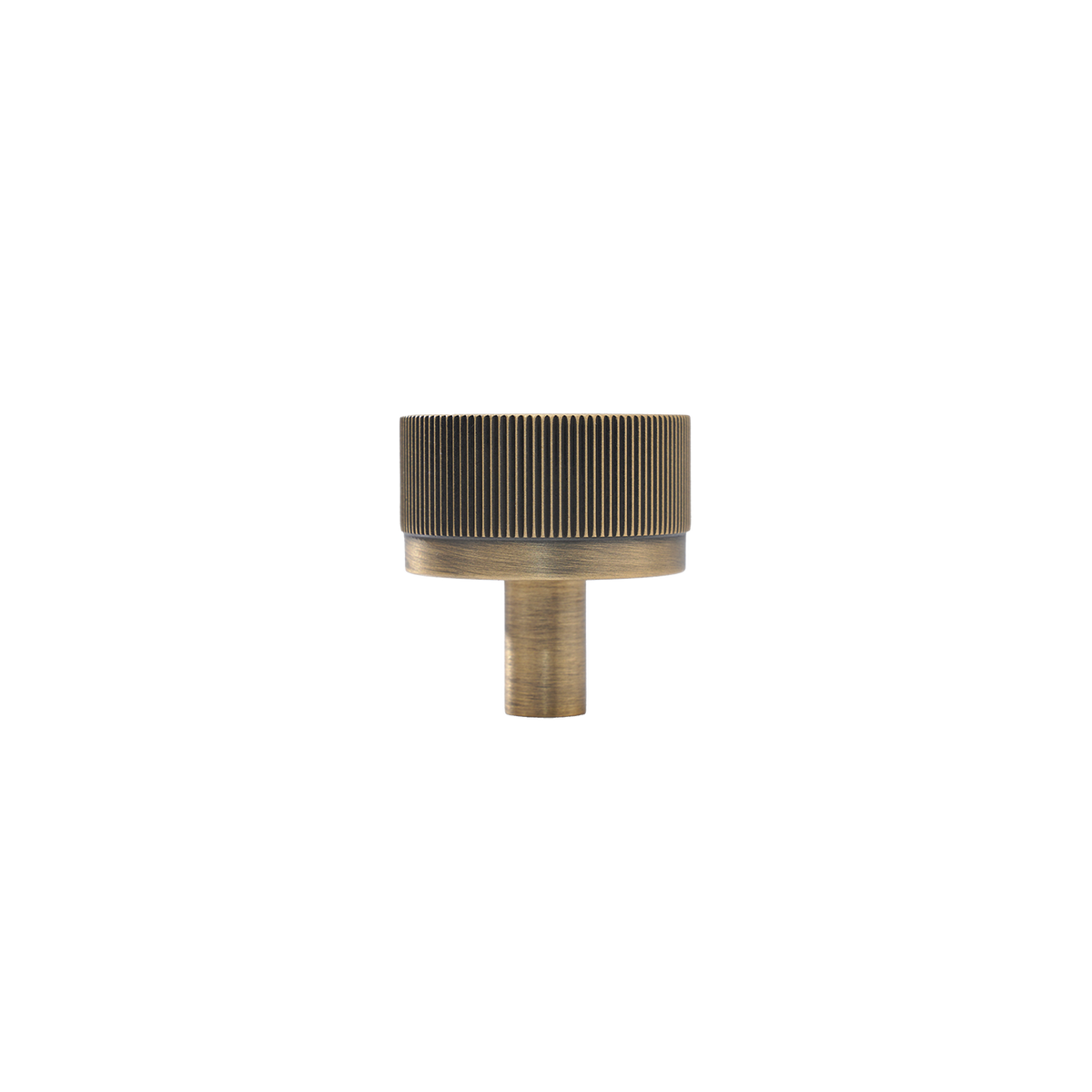 Momo Bellevue Lined Knob Solid Brass 35mm in Dark Brushed Brass - rear mounting detail