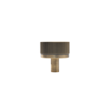 Momo Bellevue Lined Knob Solid Brass 35mm in Dark Brushed Brass - rear mounting detail