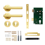 Momo Bellevue Solid Brass Knurled Lever Entrance Set In