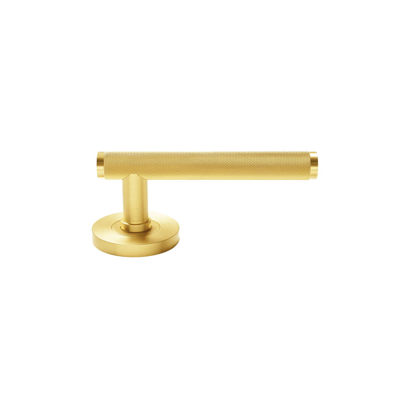 Momo Bellevue Solid Brass Knurled Tubular Latch Passage Lever Set In