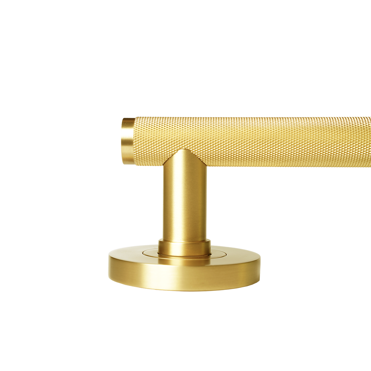 Momo Bellevue Solid Brass Knurled Tubular Latch Passage Lever Set In