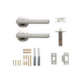 Momo Bellevue Solid Brass Knurled Tubular Latch Passage Lever Set In