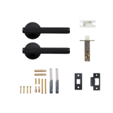Momo Bellevue Solid Brass Knurled Tubular Latch Passage Lever Set In