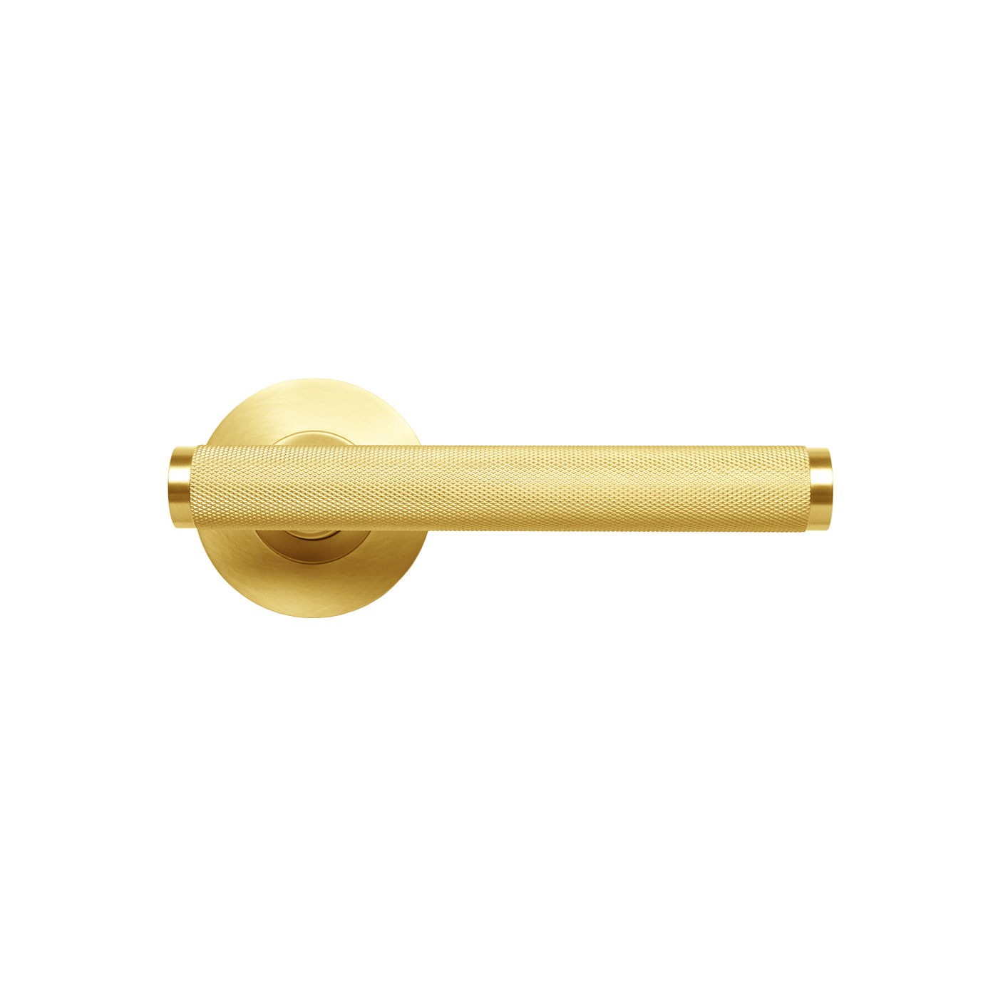 Momo Bellevue Solid Brass Knurled Tubular Latch Privacy Lever Set In
