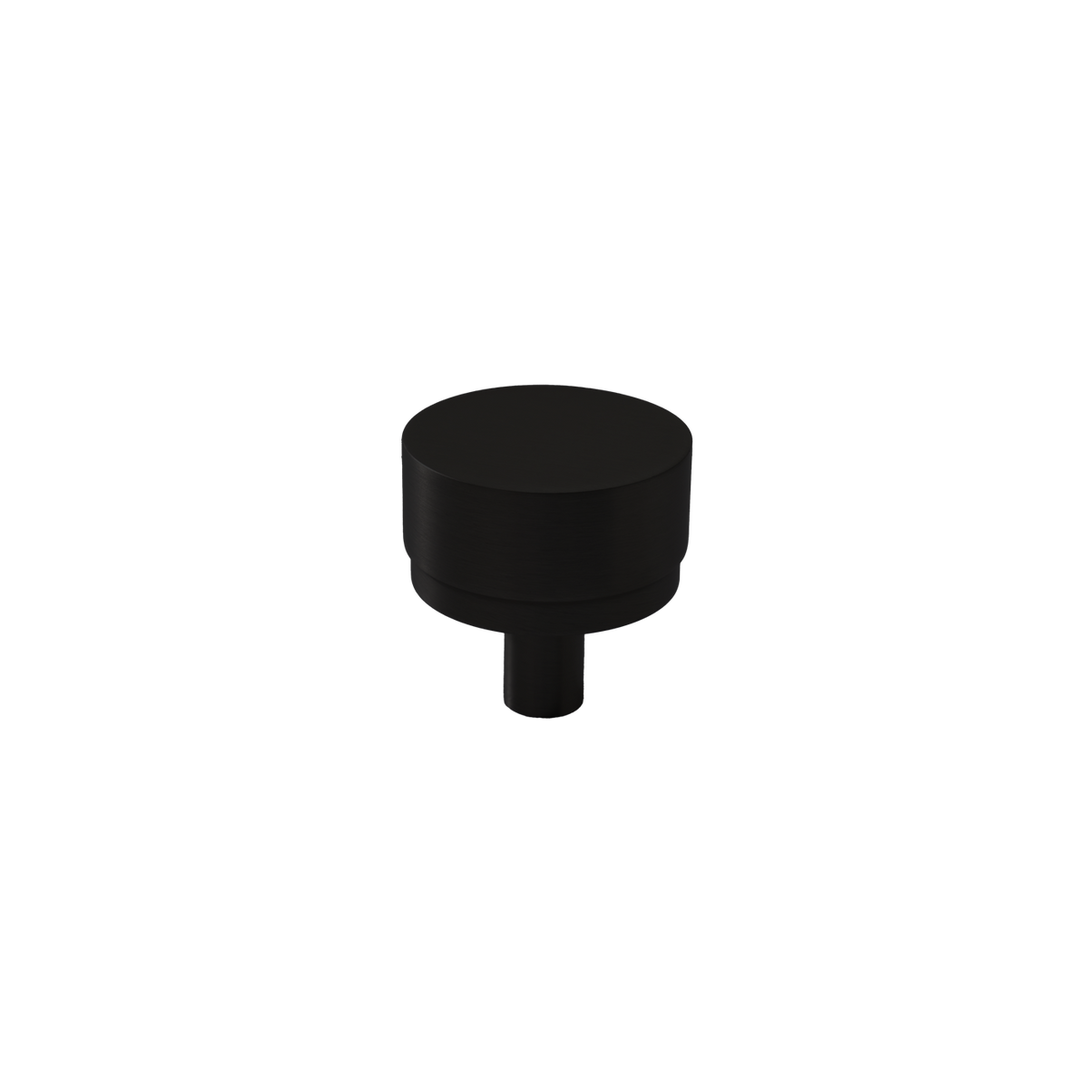 Momo Bellevue Plain Knob Solid Brass 35mm in Matt Black - front view