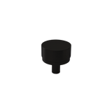 Momo Bellevue Plain Knob Solid Brass 35mm in Matt Black - front view