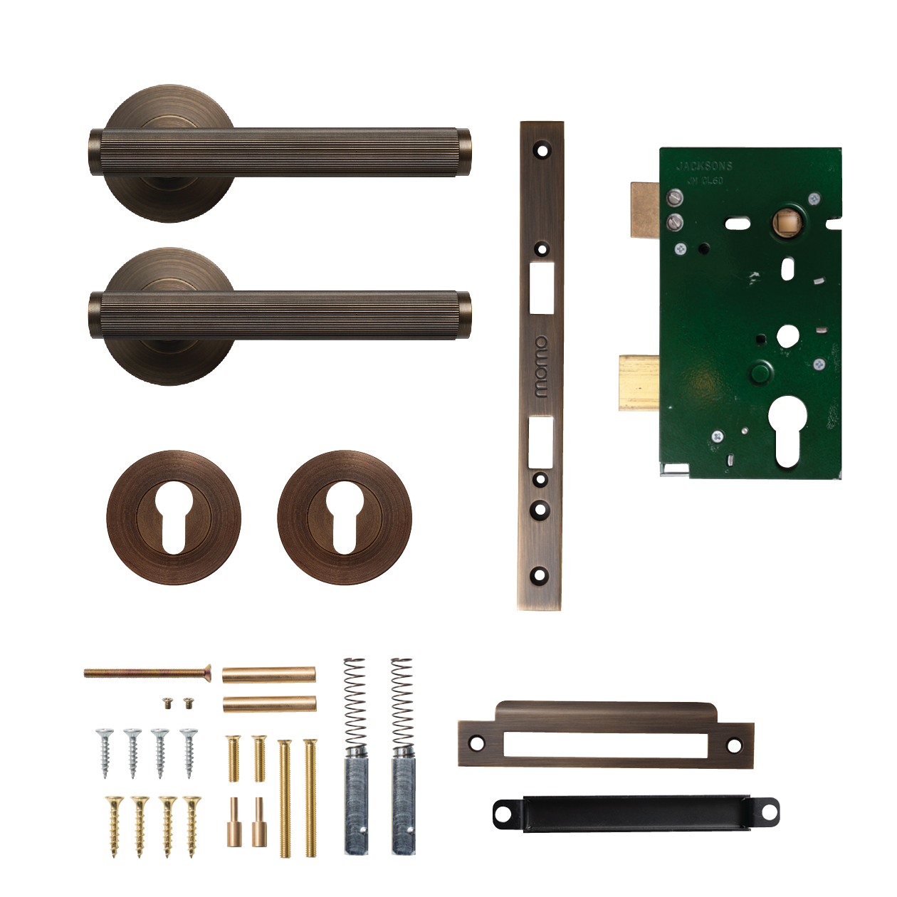 Momo Bellevue Solid Brass Lined Lever Entrance Set In