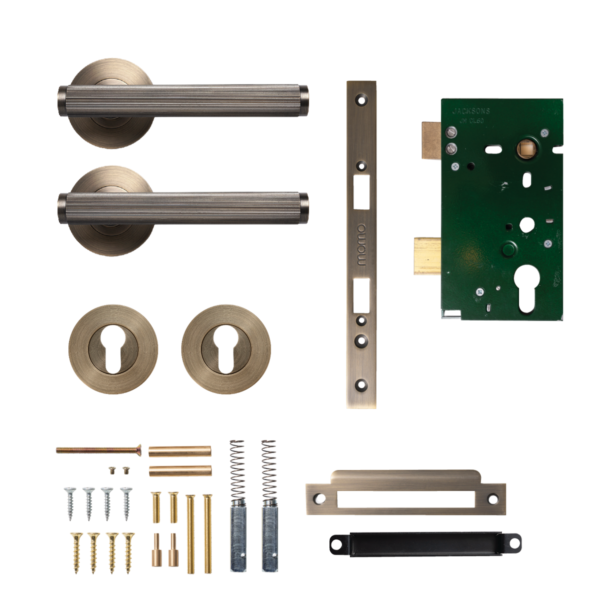 Momo Bellevue Solid Brass Lined Lever Entrance Set In