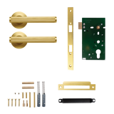 Momo Bellevue Solid Brass Lined Mortice Lock Passage Lever Set In