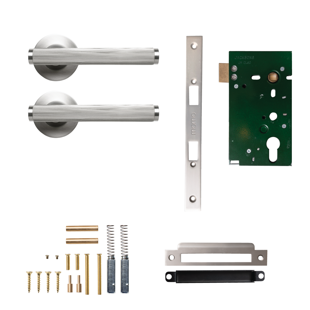 Momo Bellevue Solid Brass Lined Mortice Lock Passage Lever Set In