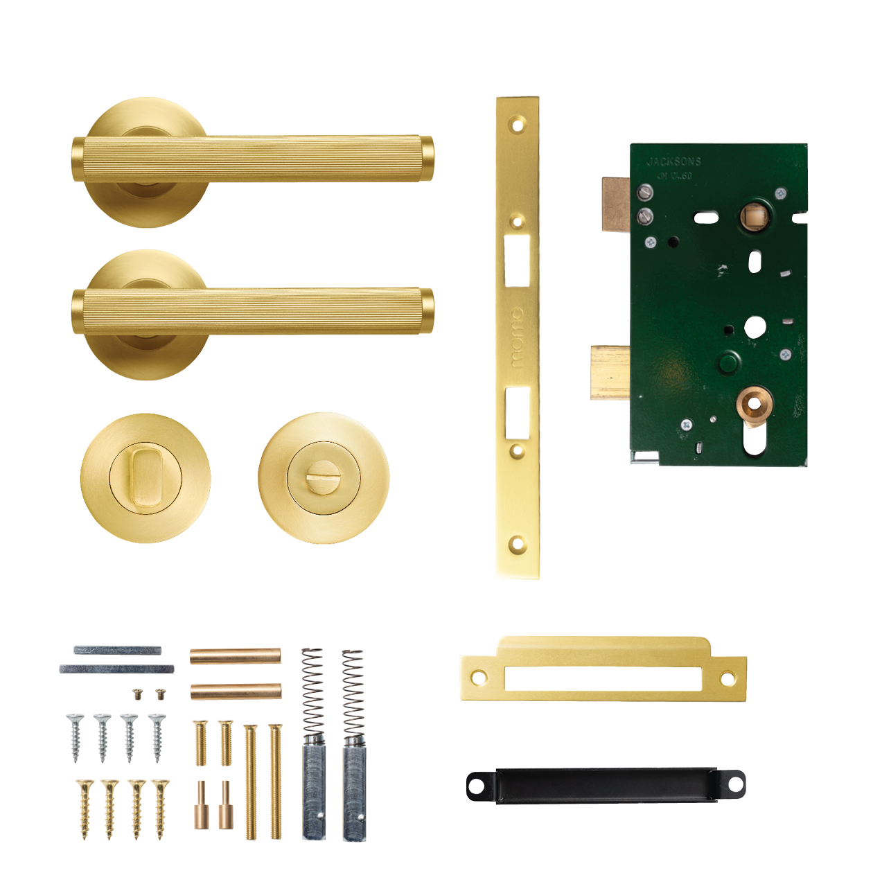 Momo Bellevue Solid Brass Lined Mortice Lock Privacy Lever Set In