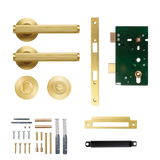 Momo Bellevue Solid Brass Lined Mortice Lock Privacy Lever Set In