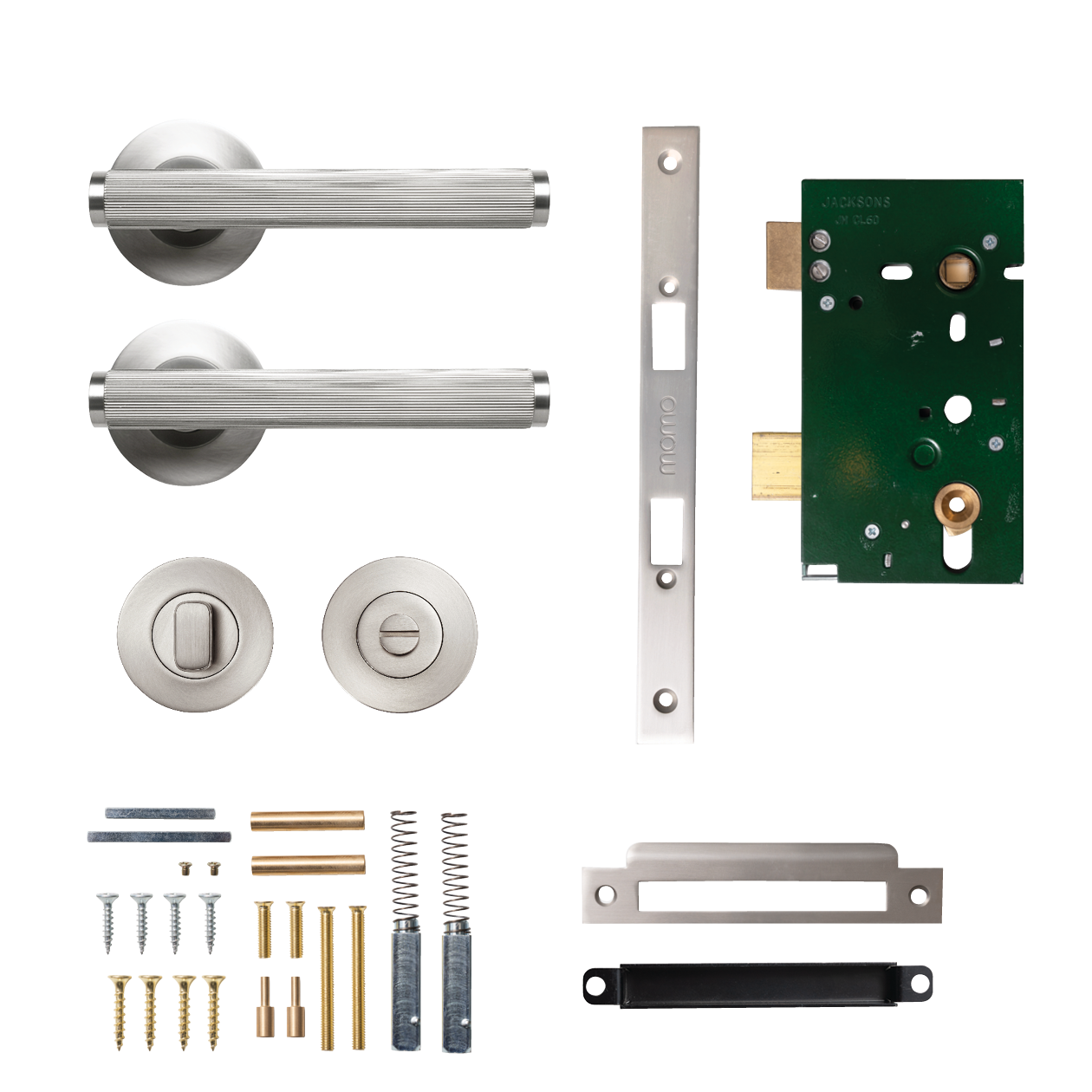 Momo Bellevue Solid Brass Lined Mortice Lock Privacy Lever Set In