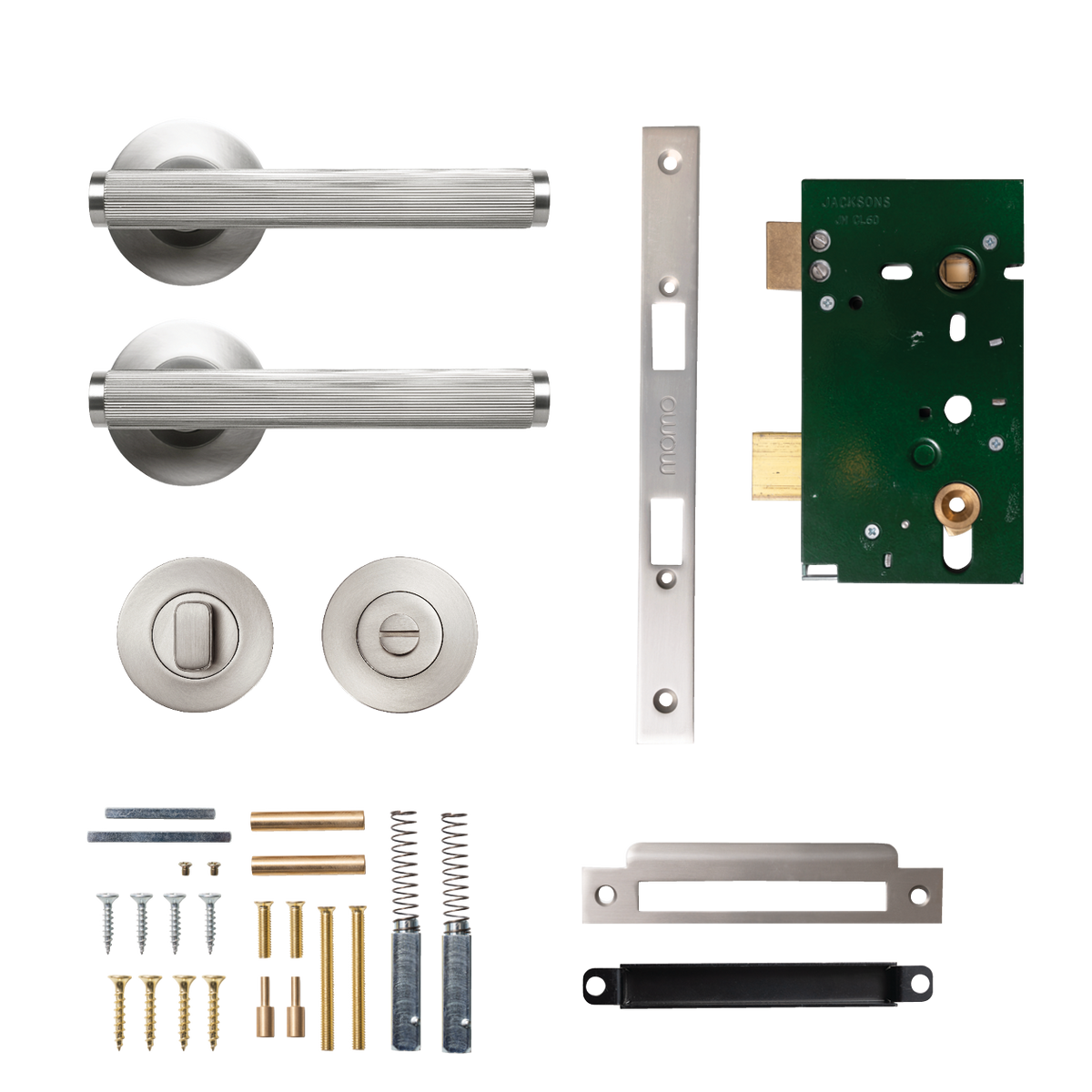 Momo Bellevue Solid Brass Lined Mortice Lock Privacy Lever Set In
