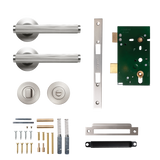 Momo Bellevue Solid Brass Lined Mortice Lock Privacy Lever Set In