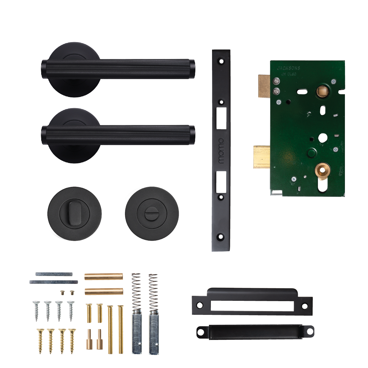 Momo Bellevue Solid Brass Lined Mortice Lock Privacy Lever Set In
