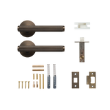 Momo Bellevue Solid Brass Lined Tubular Latch Passage Lever Set In