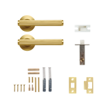 Momo Bellevue Solid Brass Lined Tubular Latch Passage Lever Set In