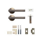 Momo Bellevue Solid Brass Lined Tubular Latch Passage Lever Set In