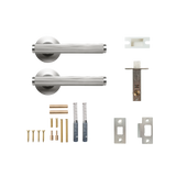 Momo Bellevue Solid Brass Lined Tubular Latch Passage Lever Set In