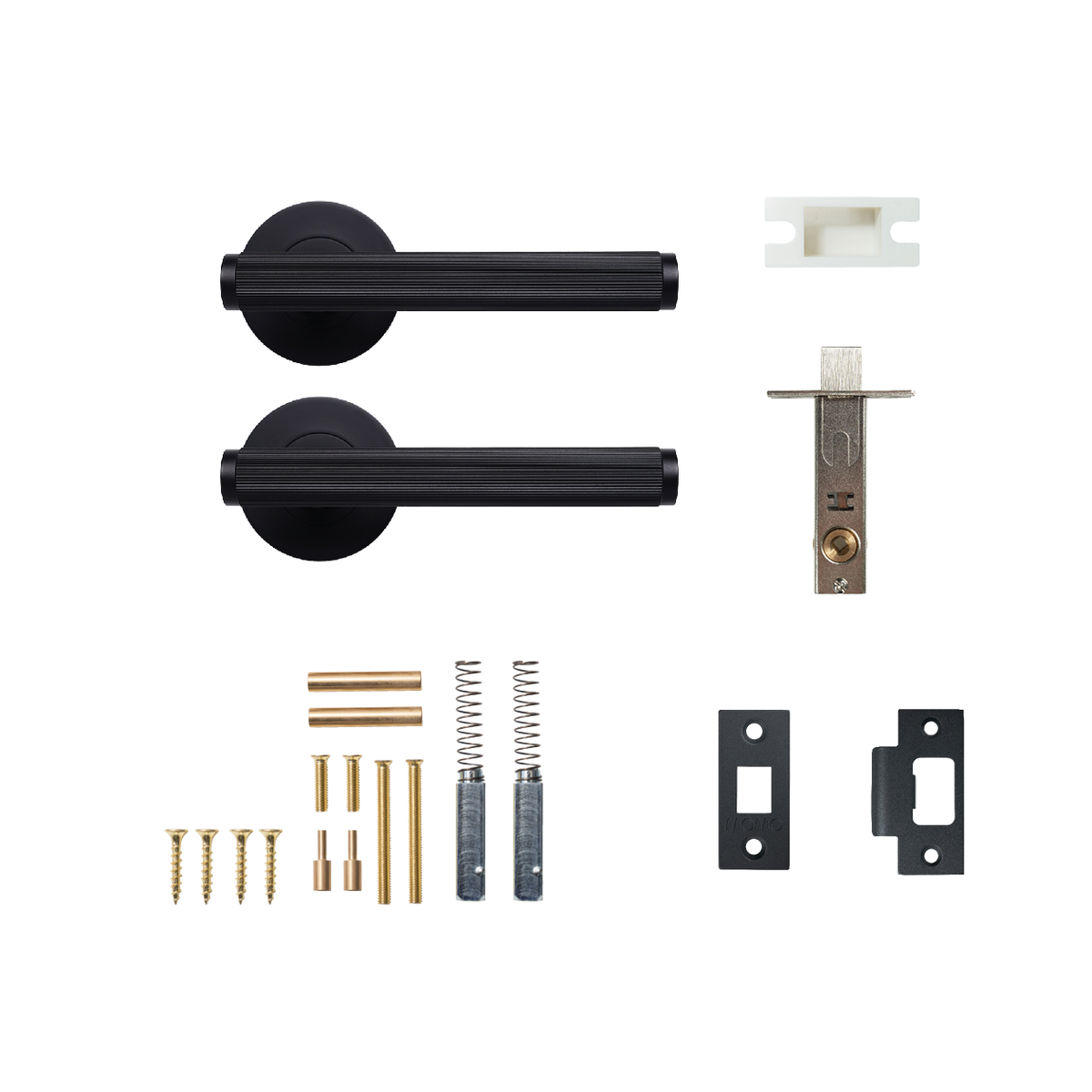 Momo Bellevue Solid Brass Lined Tubular Latch Passage Lever Set In