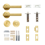 Momo Bellevue Solid Brass Lined Tubular Latch Privacy Lever Set In