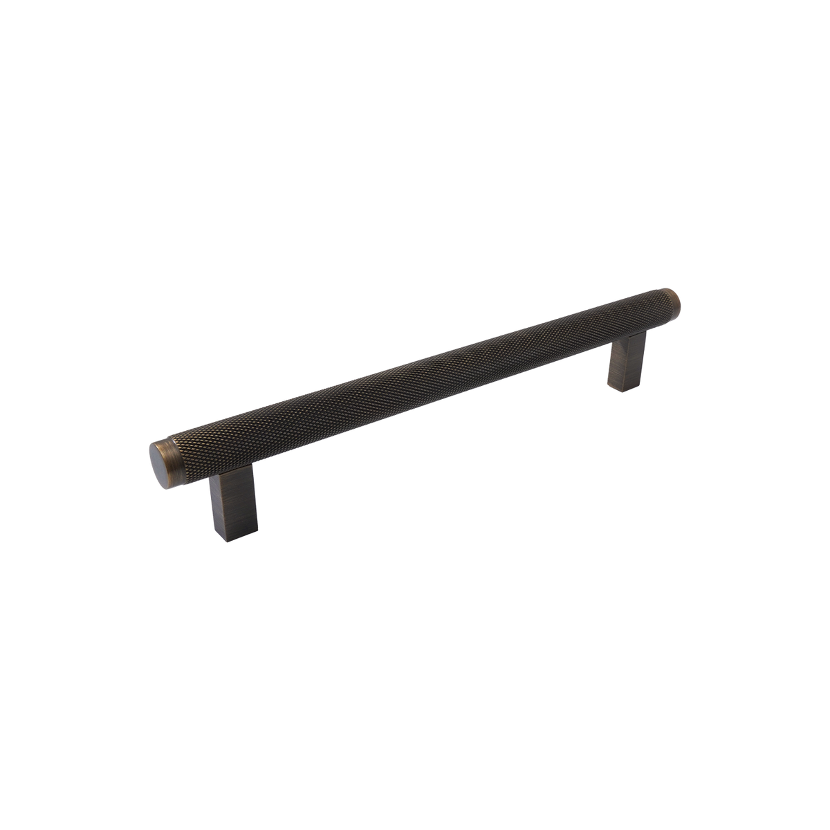 Momo Bellevue Knurled Bar Pull Solid Brass 160mm in Dark Bronze - angled product view