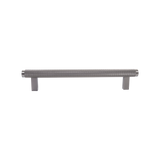 Momo Bellevue Knurled Bar Pull Solid Brass 160mm in Dark Bronze - rear mounting detail