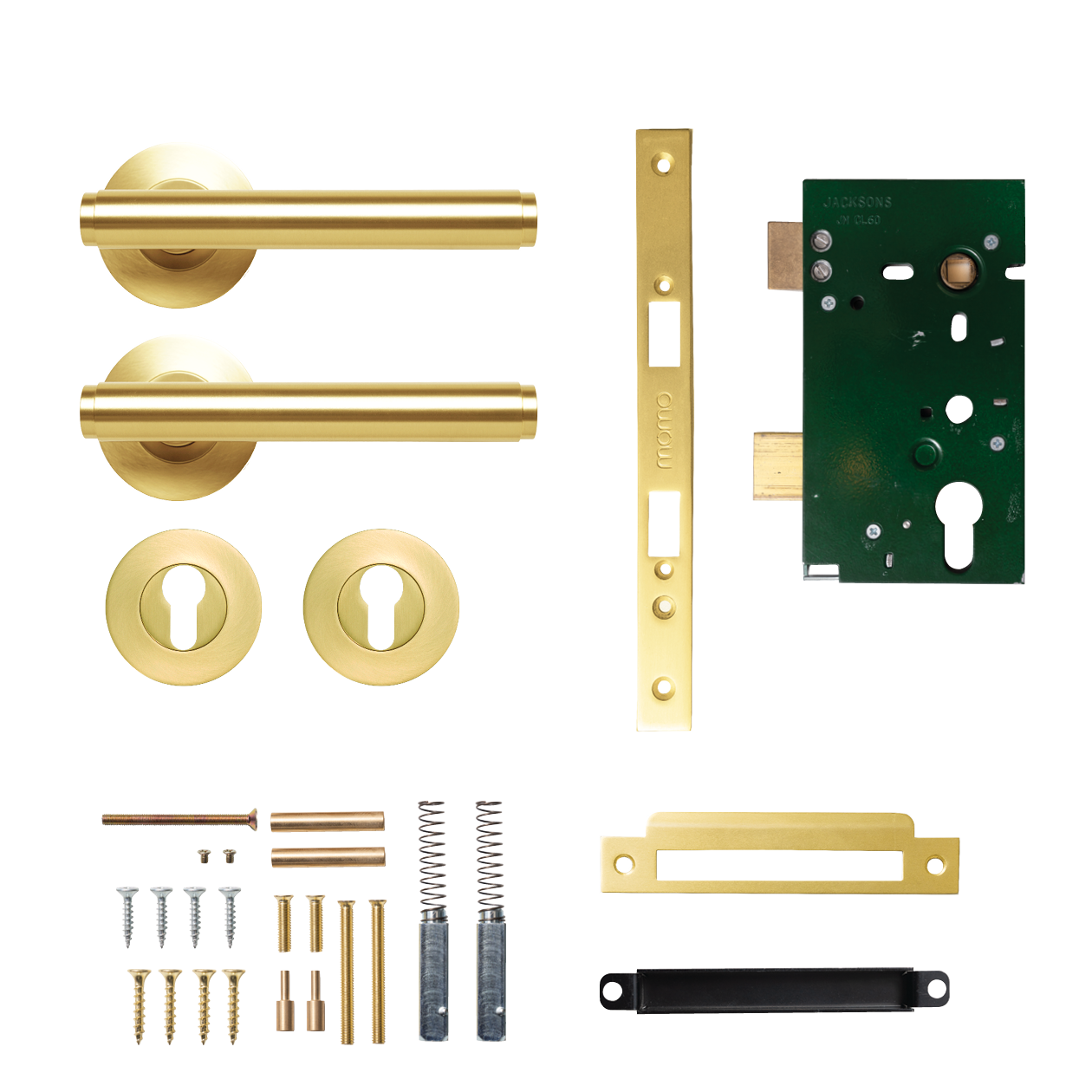Momo Bellevue Solid Brass Plain Lever Entrance Set In