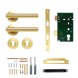 Momo Bellevue Solid Brass Plain Lever Entrance Set In