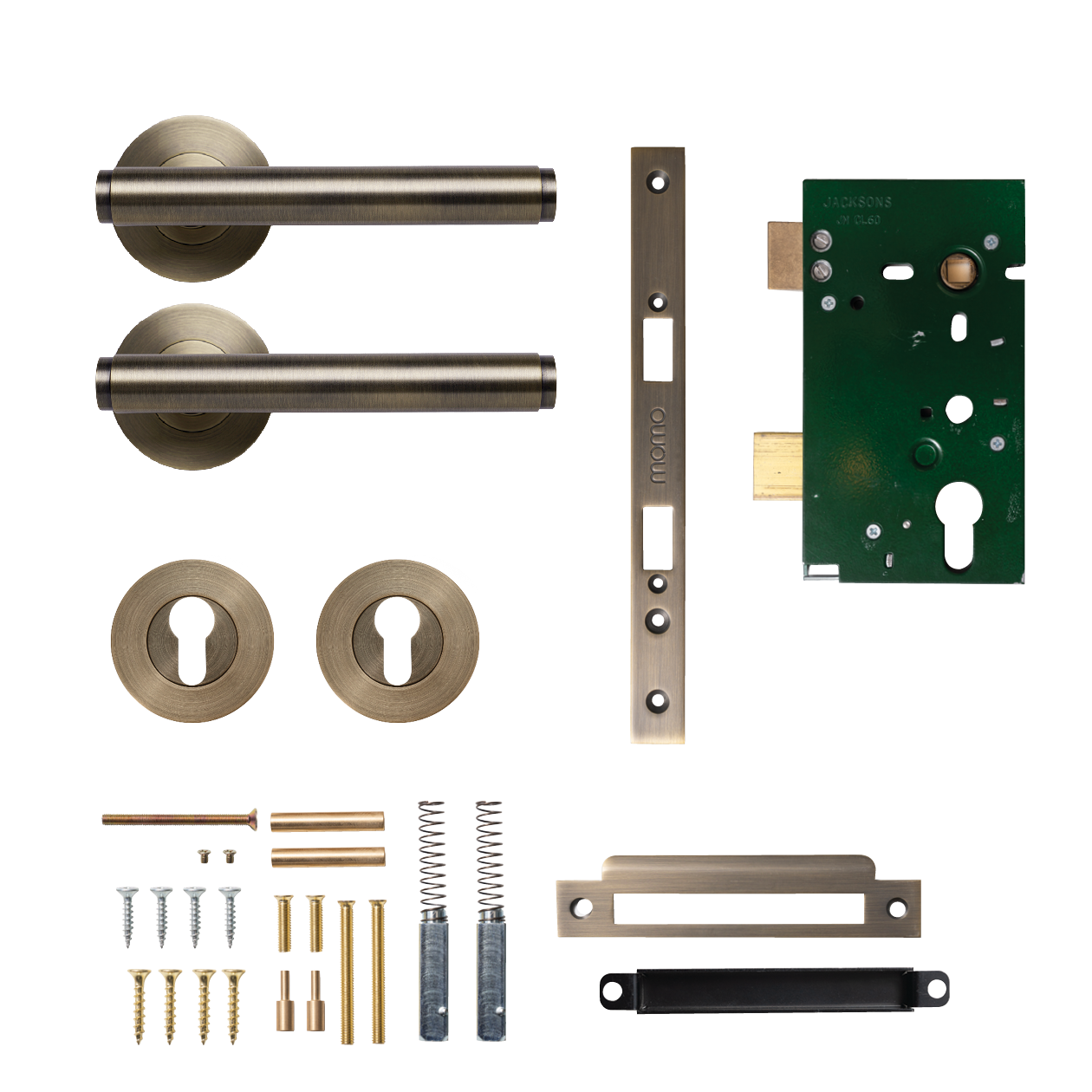 Momo Bellevue Solid Brass Plain Lever Entrance Set In