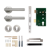 Momo Bellevue Solid Brass Plain Lever Entrance Set In