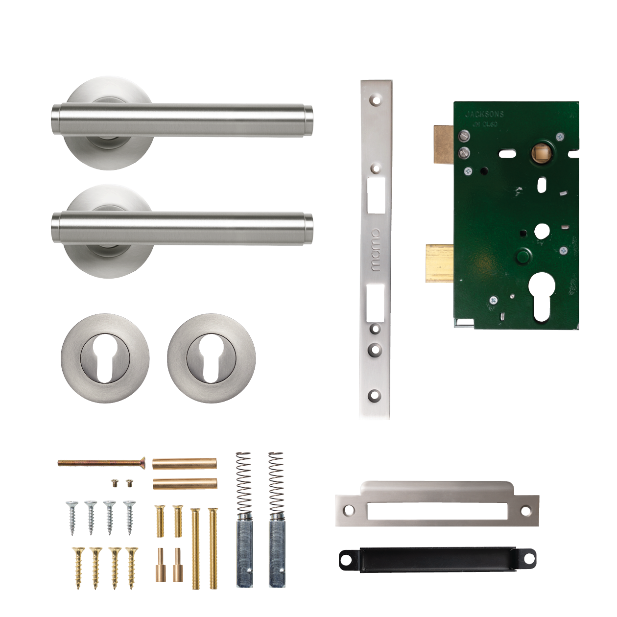 Momo Bellevue Solid Brass Plain Lever Entrance Set In