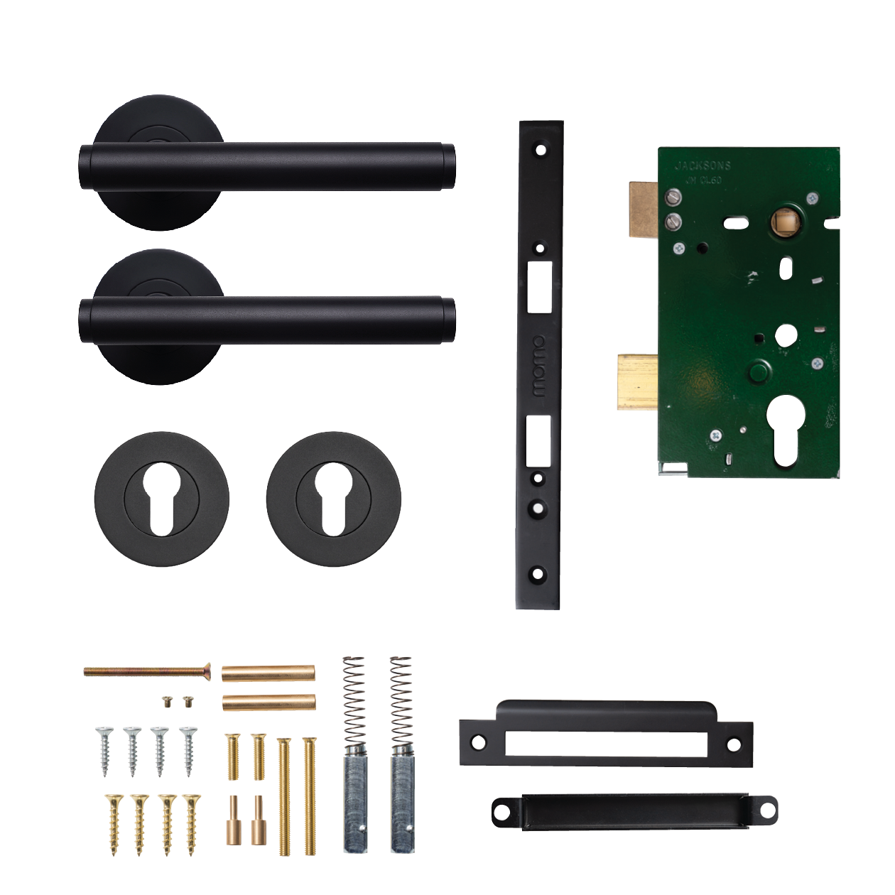 Momo Bellevue Solid Brass Plain Lever Entrance Set In